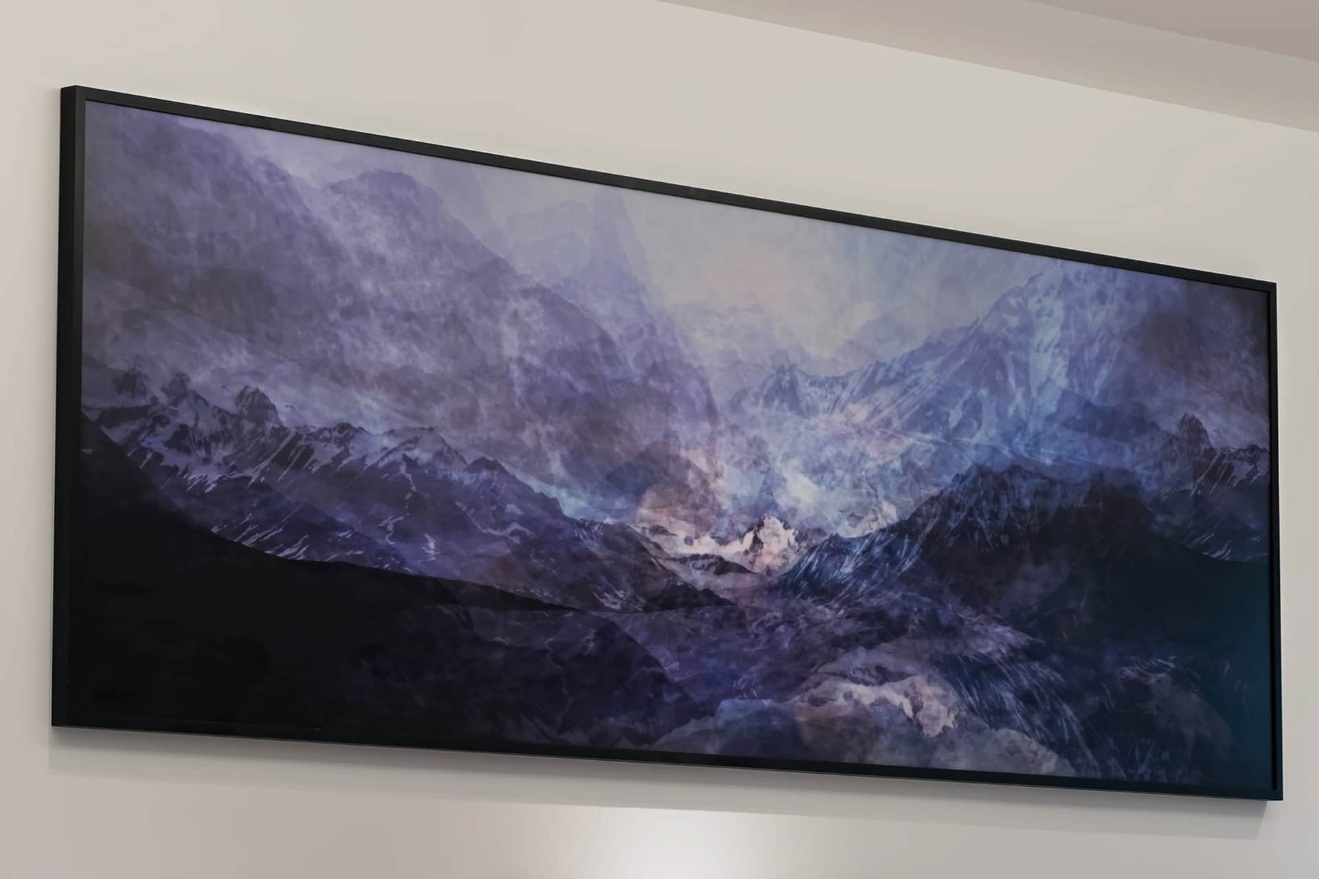 Kitra Cahana, Above as Below, 2017, composite photograph which imparts the slow movement of the Gulkana Glacier. As seen at Yorkdale Toronto